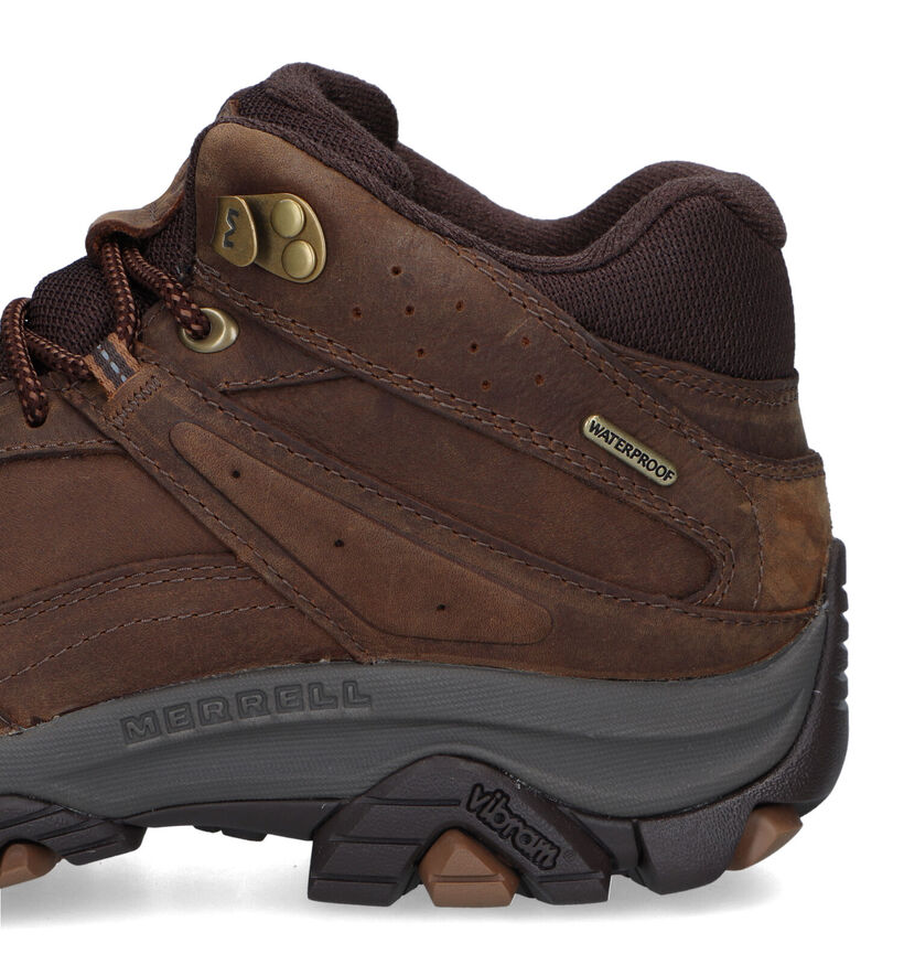 Merrell Moab Adventure 3 Chaussures de randonn&eacute;e en Cognac pour hommes (310187) - pour semelles orthop&eacute;diques