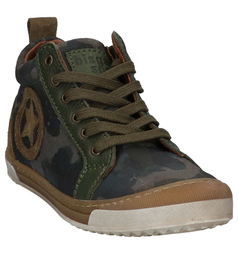 Bisgaard Camouflage Boots met Rits/Veter in leer (235997)