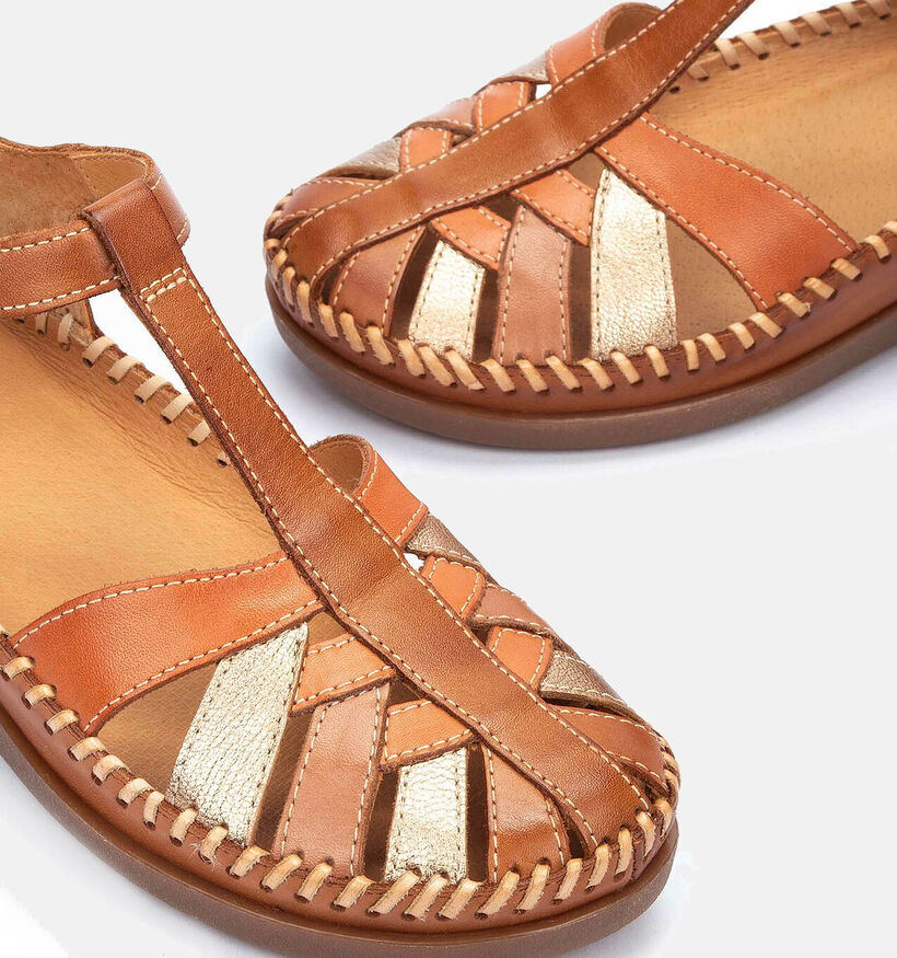 Pikolinos Cadaques Sandales plates en Cognac pour femmes (370536)