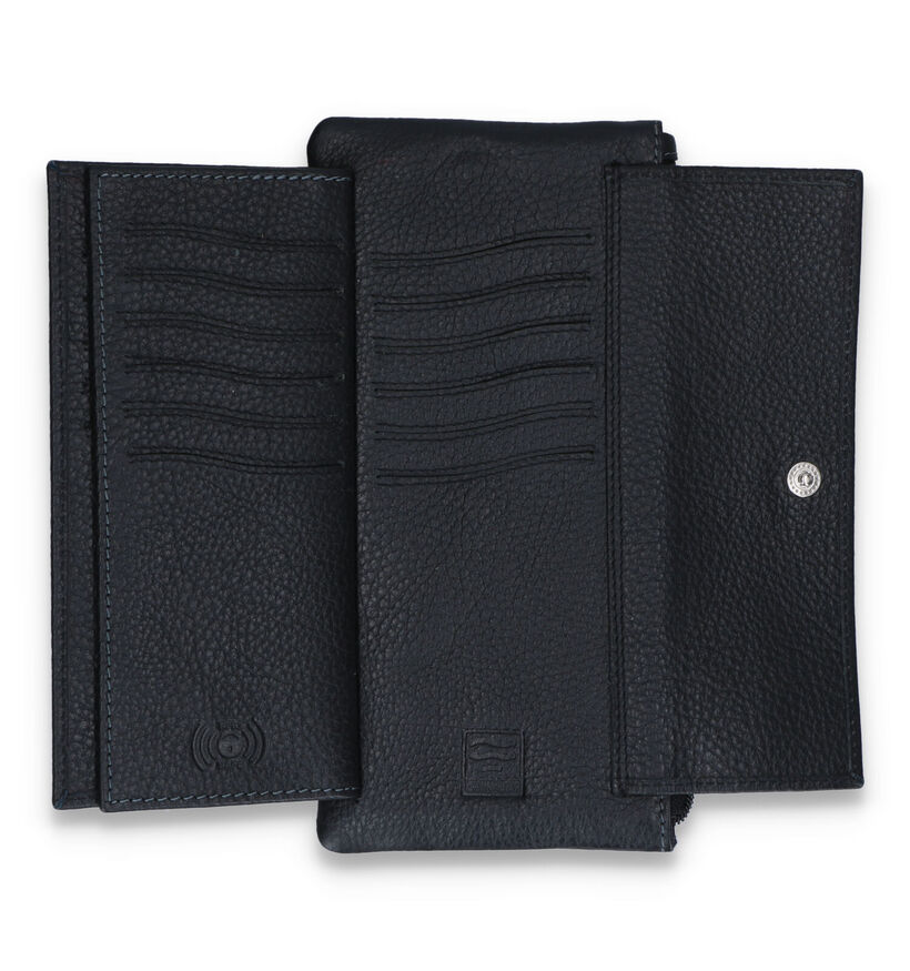 Crinkles Zwarte Ritsportemonnee voor dames (340496)