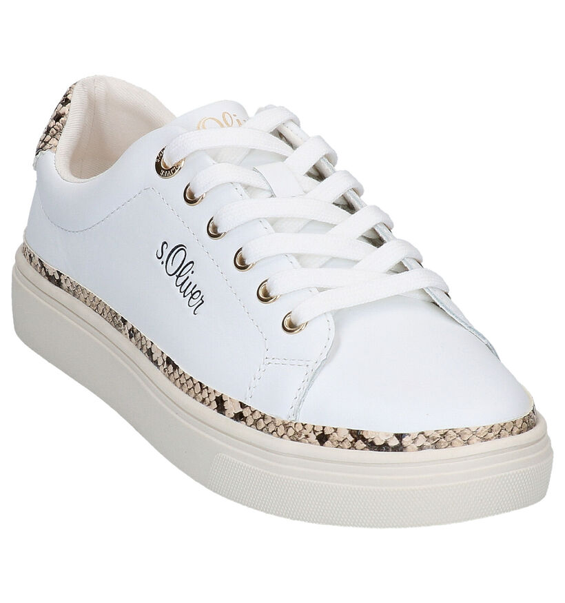 s.Oliver Chaussures plates en Blanc en cuir (270008)