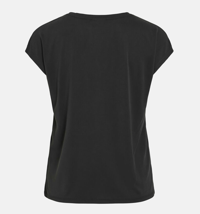 Vila Modala V-Neck T-shirt en Noir pour femmes (368093)