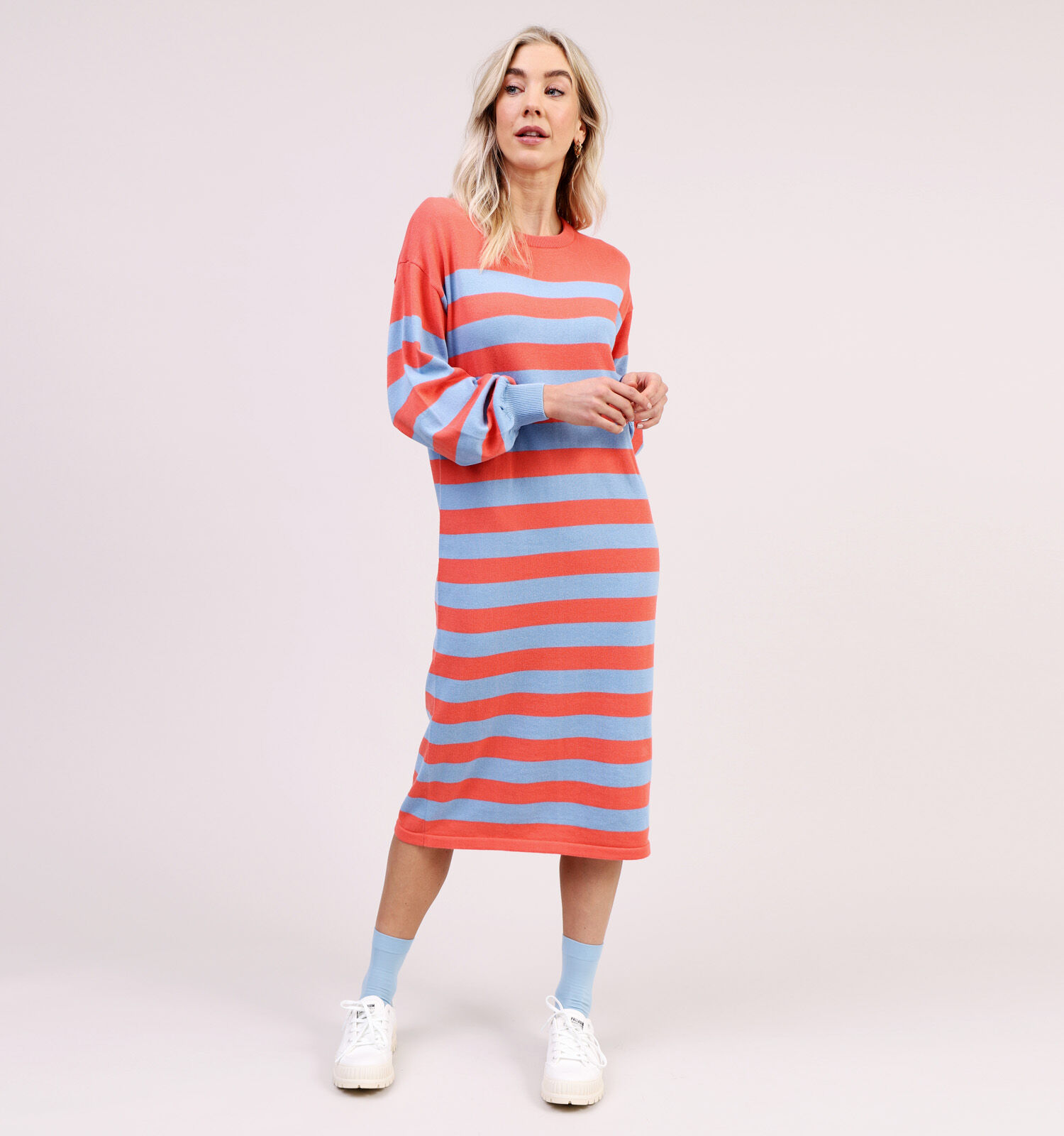 Vero Moda Nola Oranje Gestreepte Trui Jurk Dames Kleedjes Online op TORFS.BE