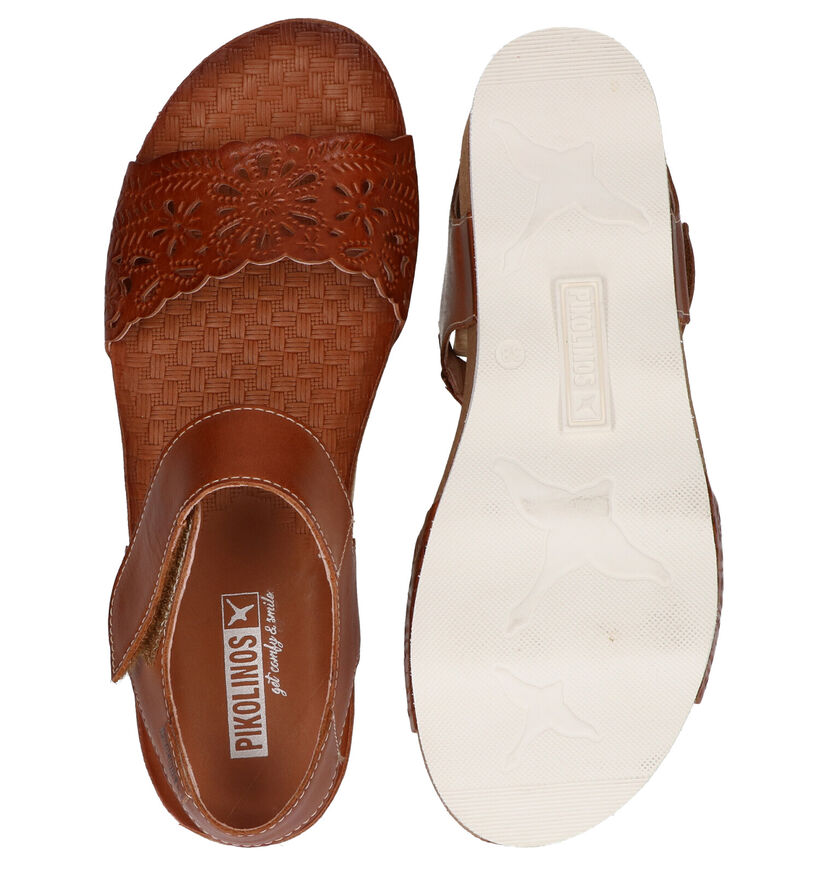 Pikolinos Mahon Cognac Sandalen in leer (289254)