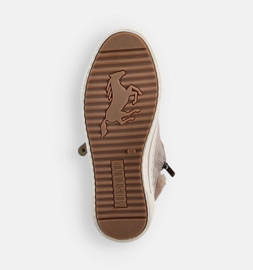 Mustang Baskets montantes en Beige pour femmes (363709)