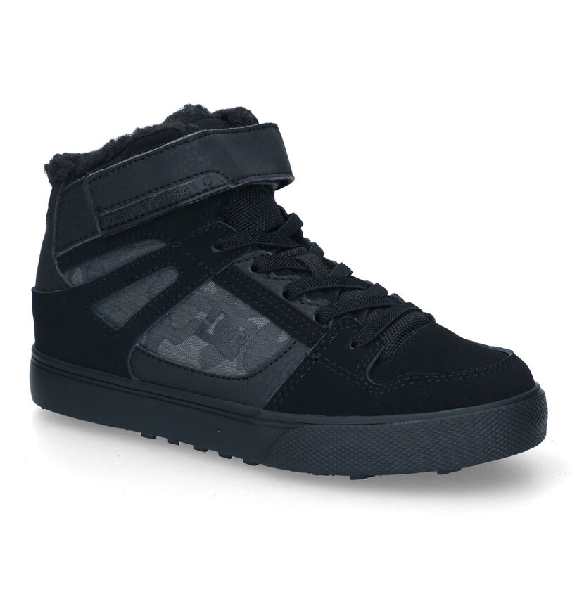 DC Shoes Pure High Top Zwarte Sneakers voor jongens (313146) - geschikt voor steunzolen