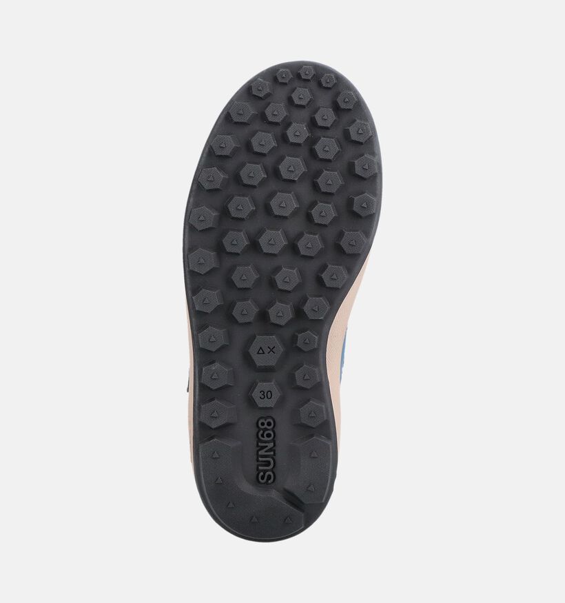 Sun68 Genius Mid Baskets montantes en Bleu/Marron pour gar&ccedil;ons (379241) - pour semelles orthop&eacute;diques