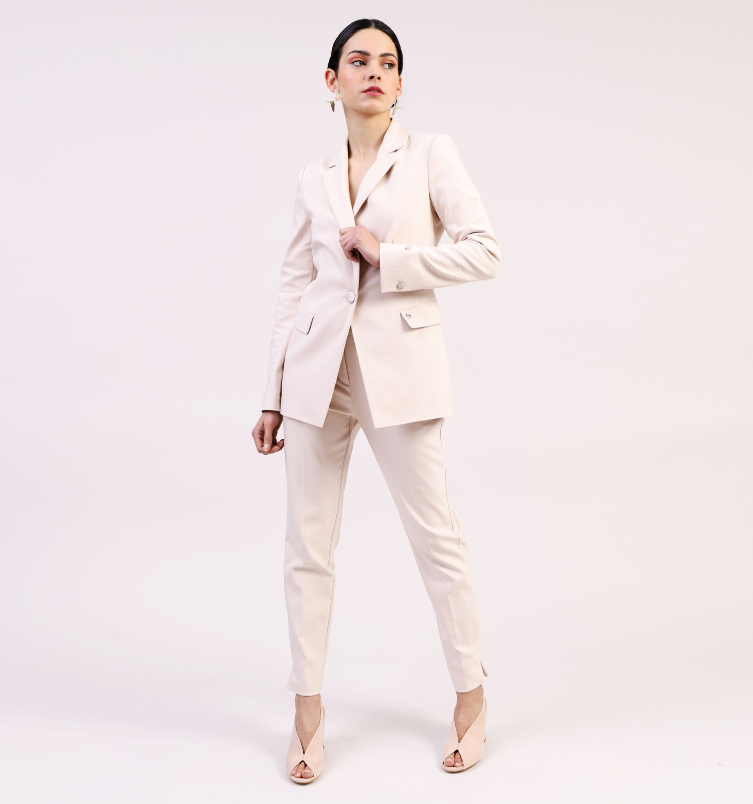 comma Beige Getailleerde Blazer Dames Vesten Online op TORFS.BE