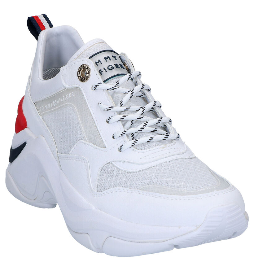 Tommy Hilfiger Internal Wedge Witte Sneakers in leer (268313)