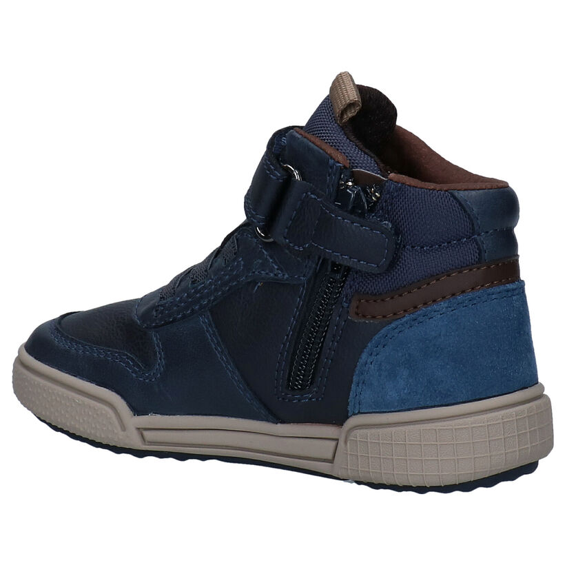 Geox Poseido Blauwe Hoge Schoenen in leer (278310)