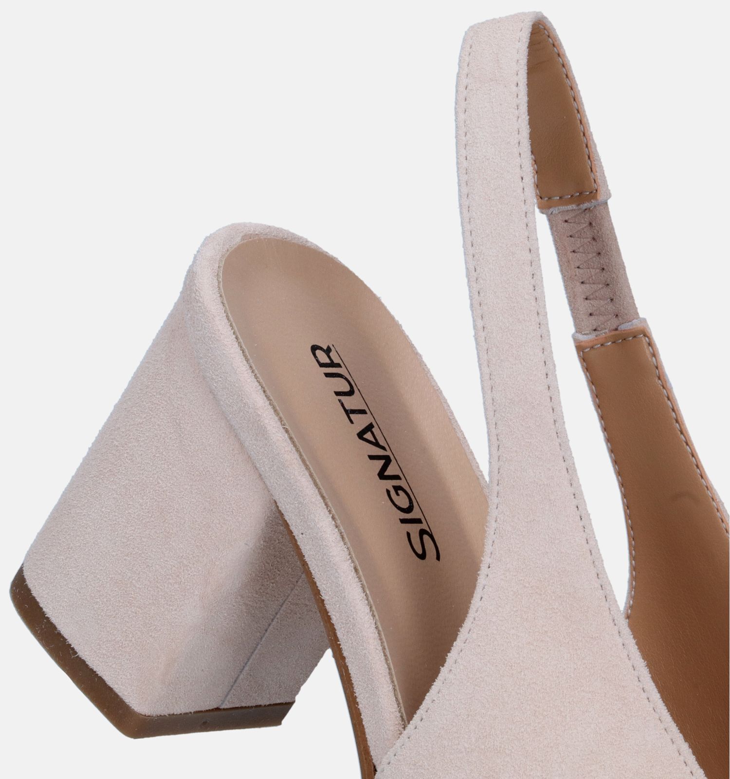 Signatur Beige Sandalen Met Hak Dames Sandalen Online op TORFS.BE