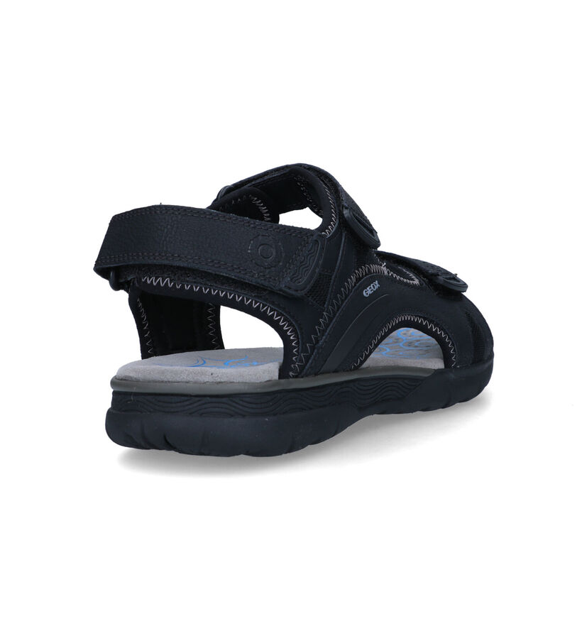 Geox Spherica Zwarte Sandalen in kunstleer (326721)