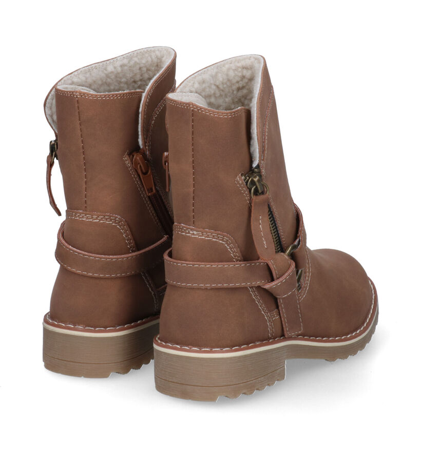 Milo & Mila Bottes courtes en Camel pour filles (316206)