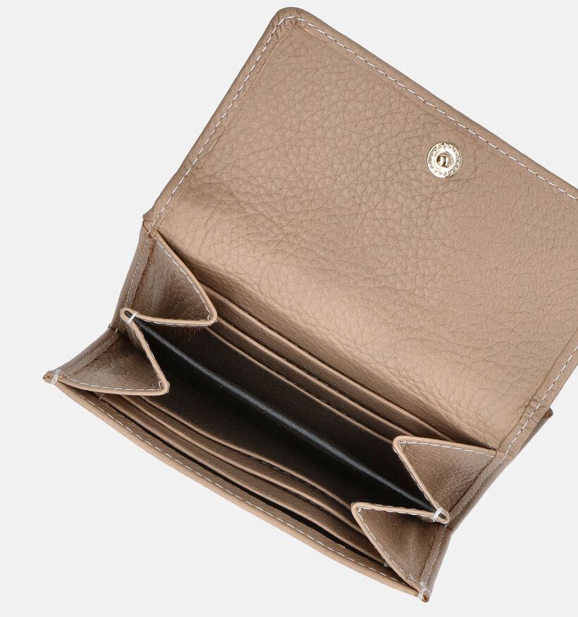 Crinkles Taupe Overslagportemonnee voor heren, dames (358104)