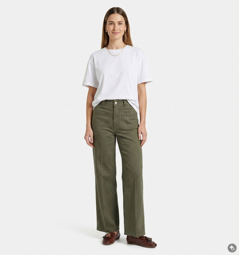 Vero Moda Tulle Donkergroene Wide Leg Jeans voor dames (377567)