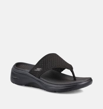 Skechers Arch Fit Nu-pieds Noir/Taupe