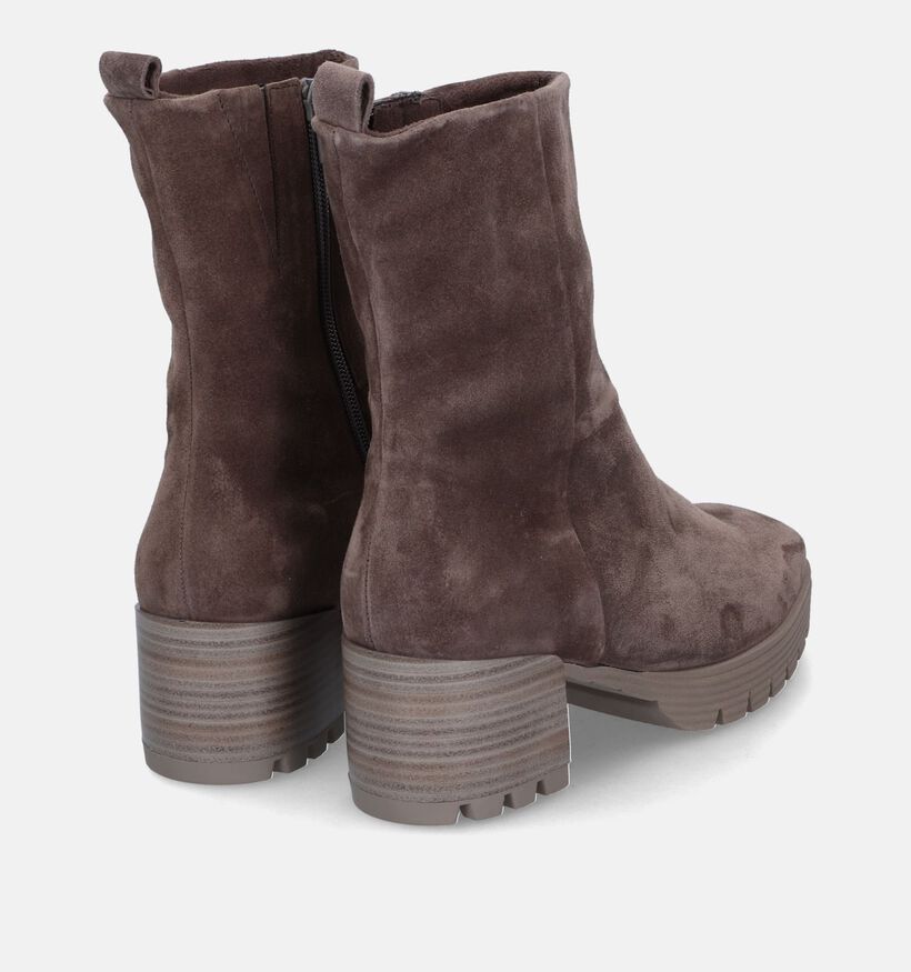 Comfort Bottines à talons en Taupe pour femmes (315620)