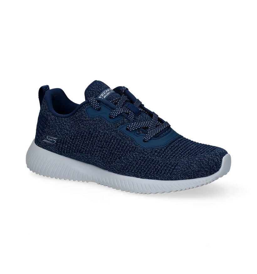 Skechers Bobs Squad Ghost Star Blauwe Sneakers in stof (295600)