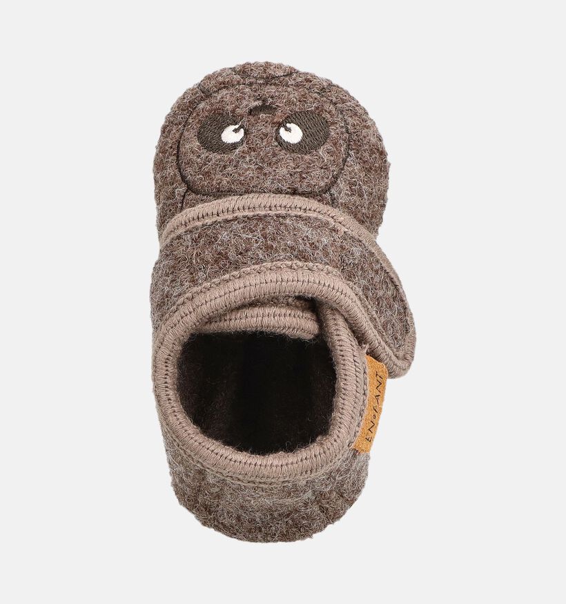 Enfant Chocolate Brown Panda Bruine Babypantoffels voor jongens (379546)