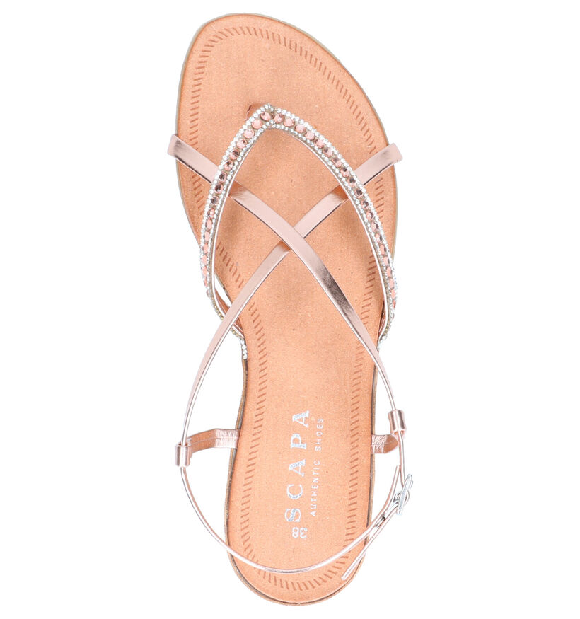 Scapa Sandales plates en Or en simili cuir (270299)