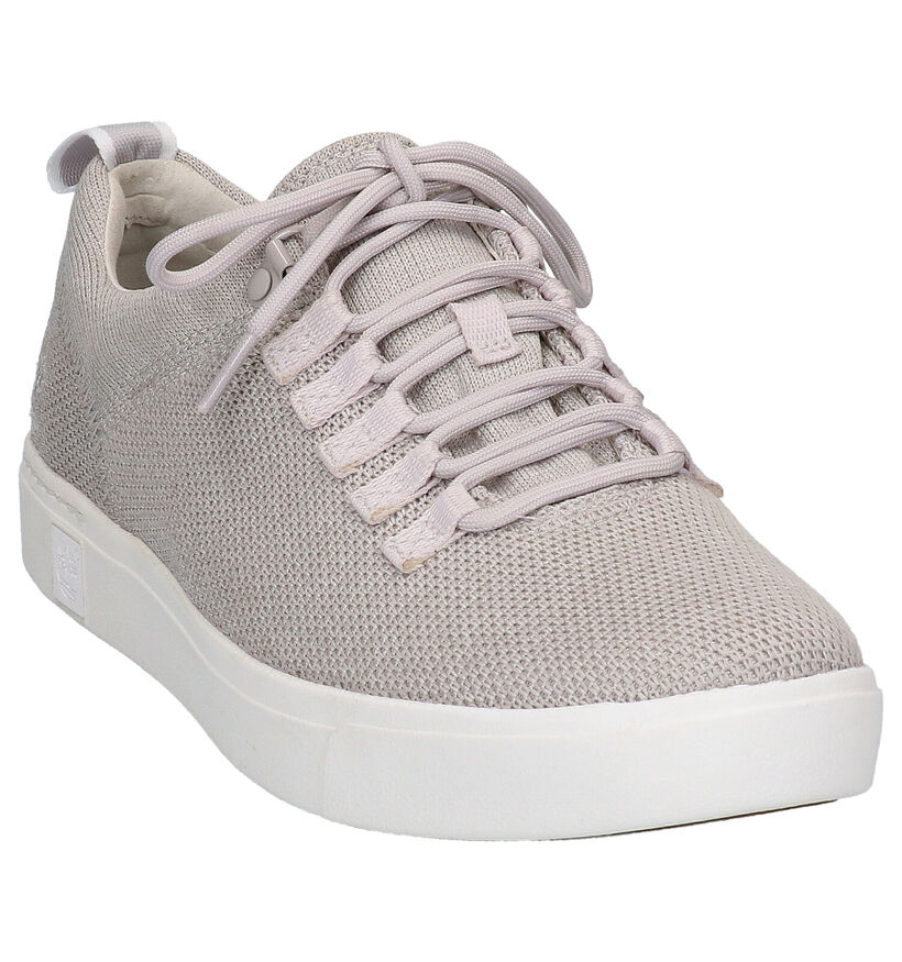 Timberland Flexiknit Lichtgrijze Sneakers in stof (267562)