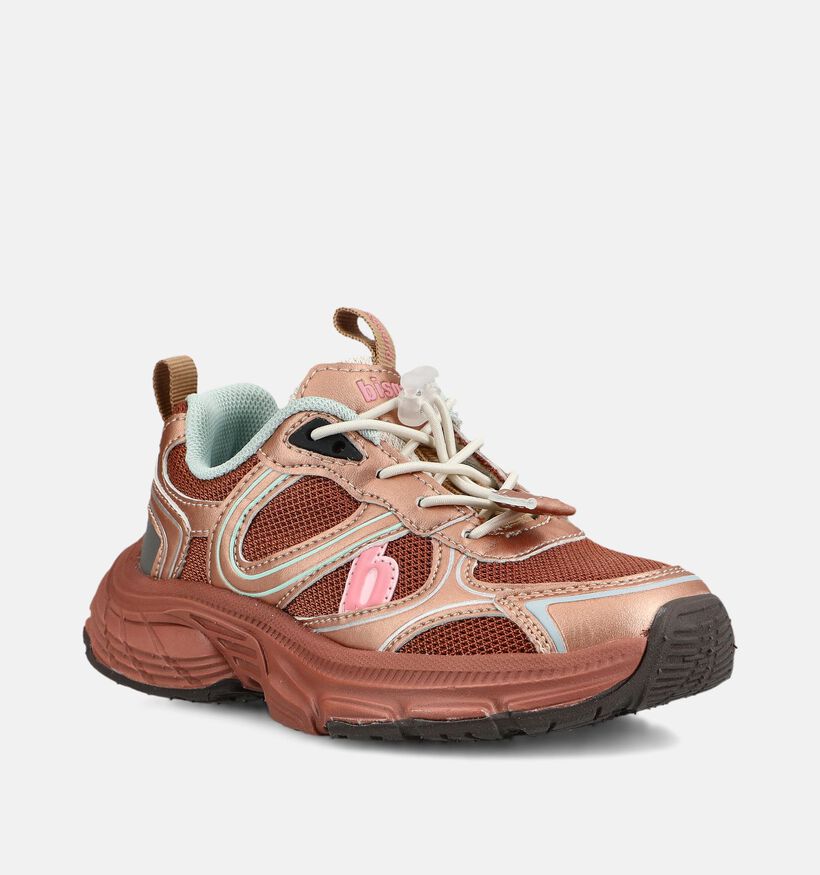 Bisgaard Hamilton Baskets basses en Rose pour filles (380646) - pour semelles orthop&eacute;diques