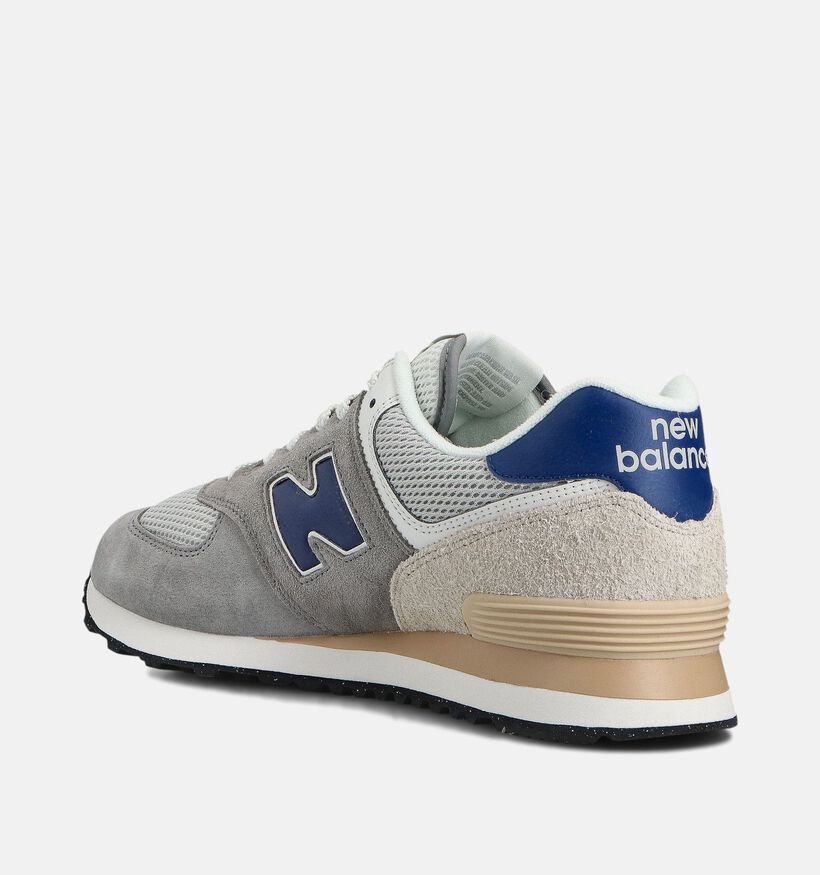 New Balance 574 Baskets basses en Bleu/Gris pour hommes (358639) - pour semelles orthopédiques