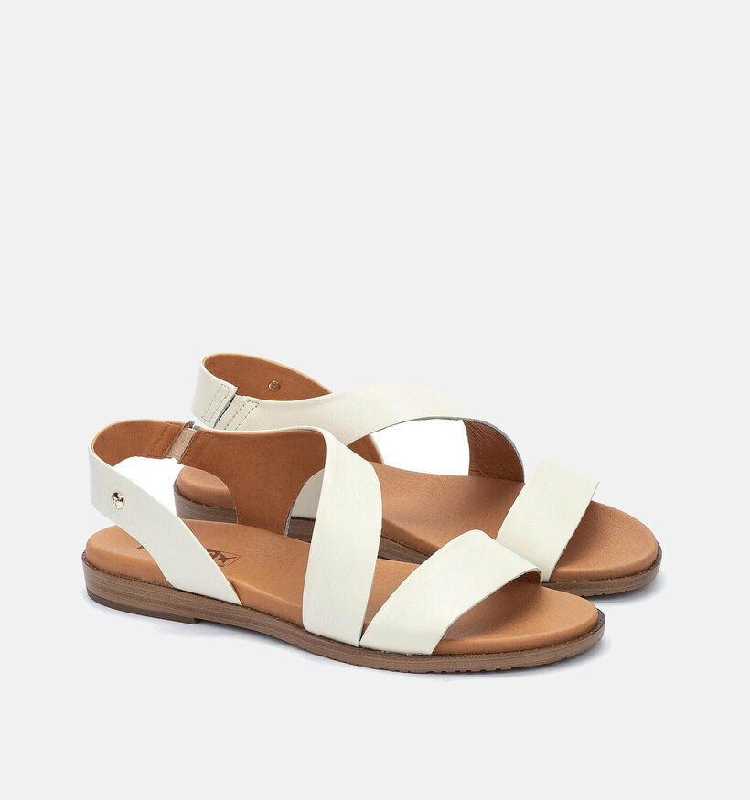 Pikolinos Formentera Ecru Platte sandalen voor dames (354660)