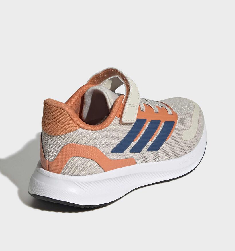 adidas Runfalcon Baskets basses en Beige pour gar&ccedil;ons (372779) - pour semelles orthop&eacute;diques