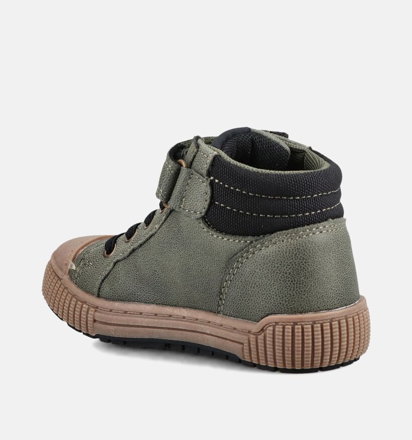 Milo & Mila Baskets montantes en Vert kaki pour gar&ccedil;ons (379200)