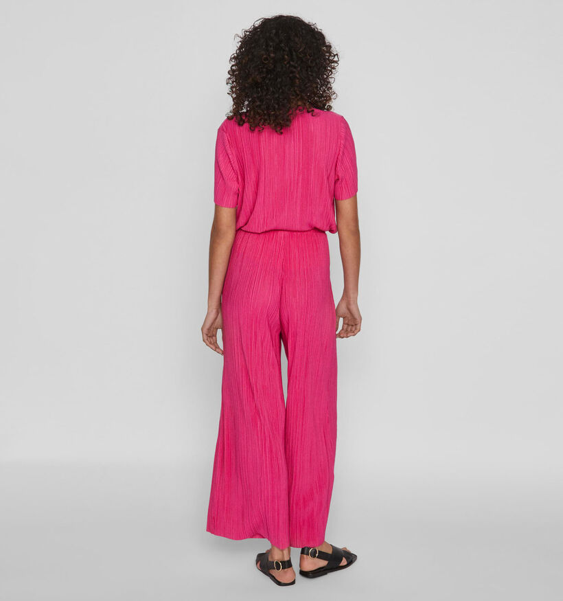 Vila Lisa Pantalon large en Fuchsia pour femmes (328702)