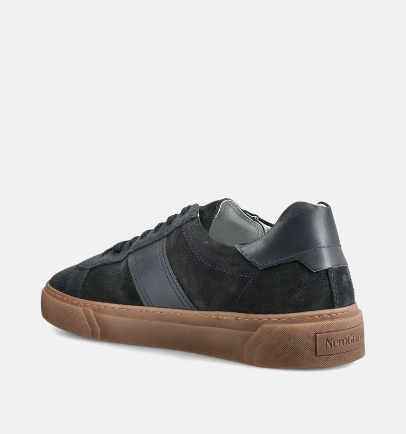 NeroGiardini Chaussures plates en Bleu fonc&eacute; pour hommes (382167) - pour semelles orthop&eacute;diques