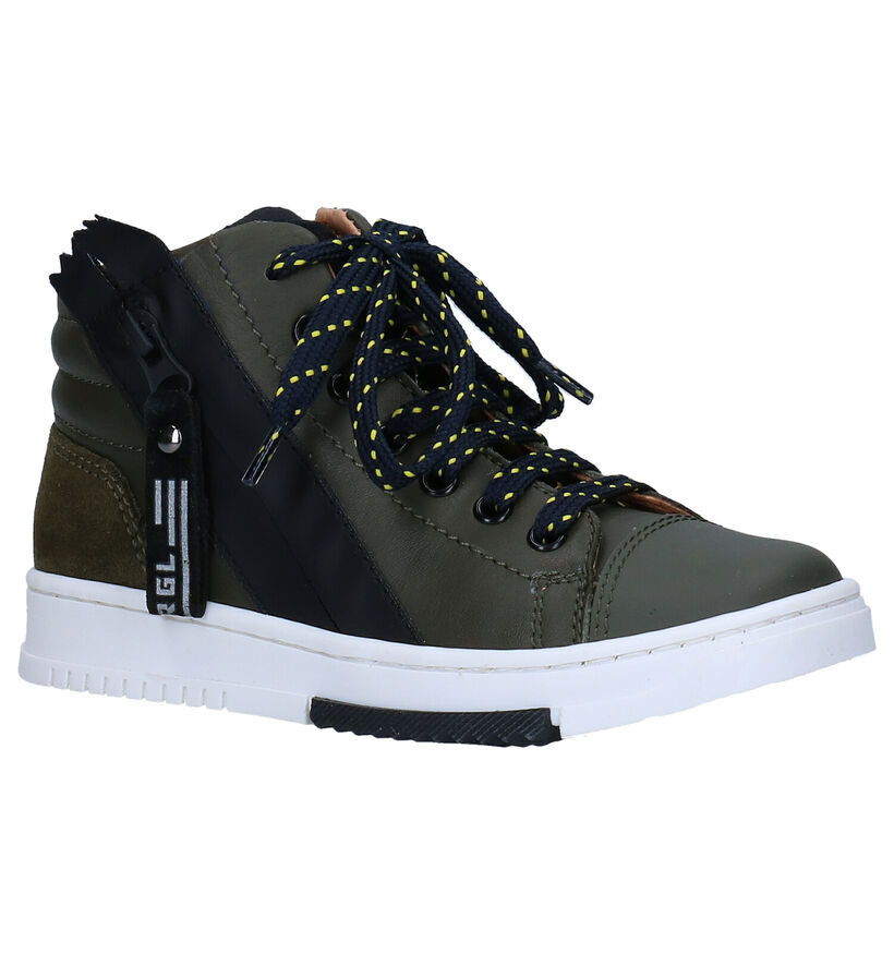 Romagnoli Chaussures hautes en Vert kaki en cuir (281522)