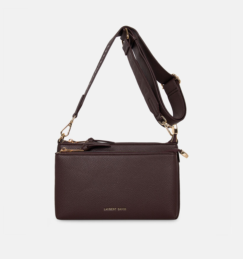 Laurent David Donkerbruine Crossbodytas voor dames (381527)