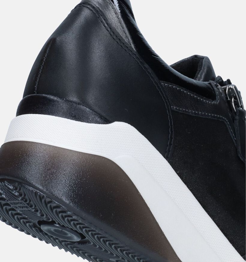 Gabor Zwarte Sneakers met sleehak voor dames (331176) - geschikt voor steunzolen