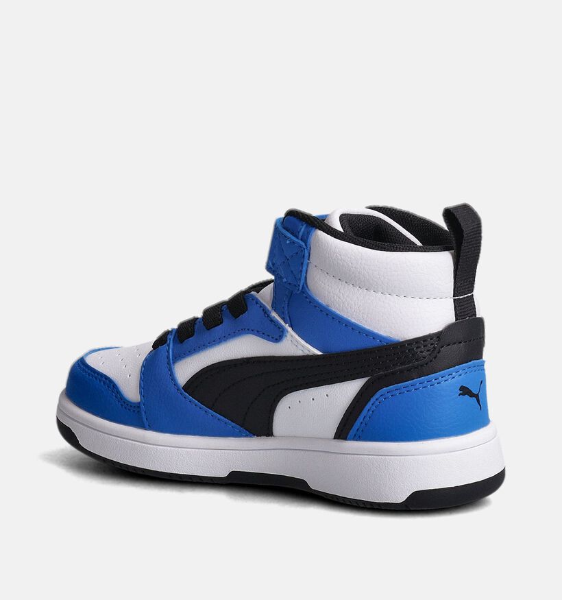 Puma Rebound Baskets montantes en Blanc pour filles, garçons (359213) - pour semelles orthopédiques