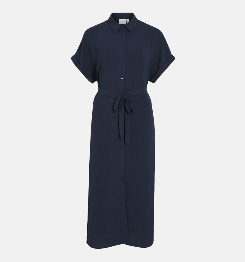 Vila Jacota Robe mi-longue en Bleu fonc&eacute; pour femmes (374282)