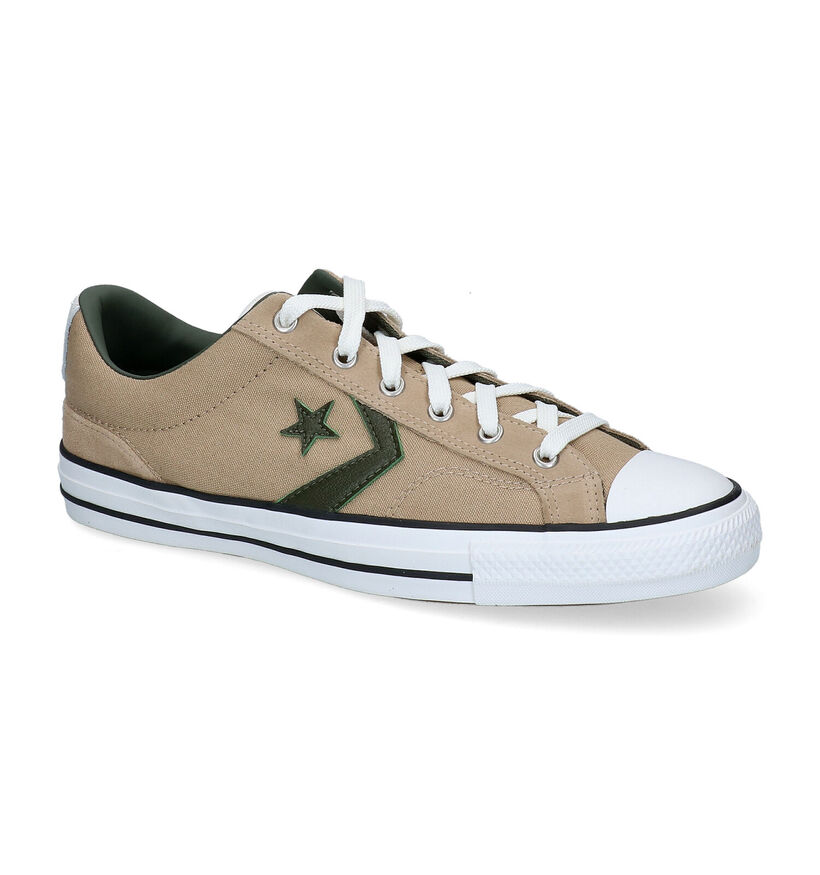 Converse Star Player Kaki Sneakers in stof (293730)