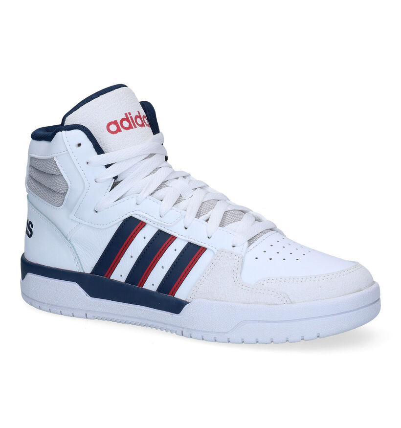 adidas Entrap Mid Baskets en Blanc en cuir (301433)