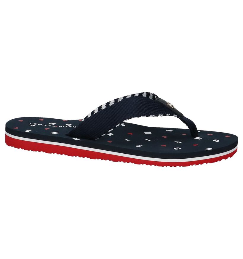 Donkerblauwe Teenslippers Tommy Hilfiger Corp Low Beach Sandal, , pdp