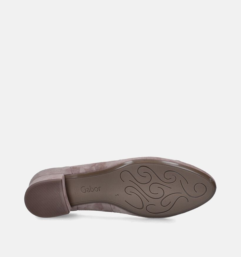 Gabor Beige Pumps met blokhak voor dames (355012) - geschikt voor steunzolen