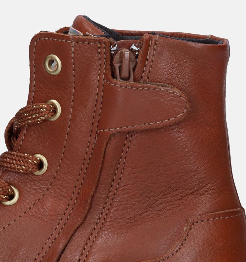 Little David Diara Bottines en Cognac pour filles (331889) - pour semelles orthopédiques