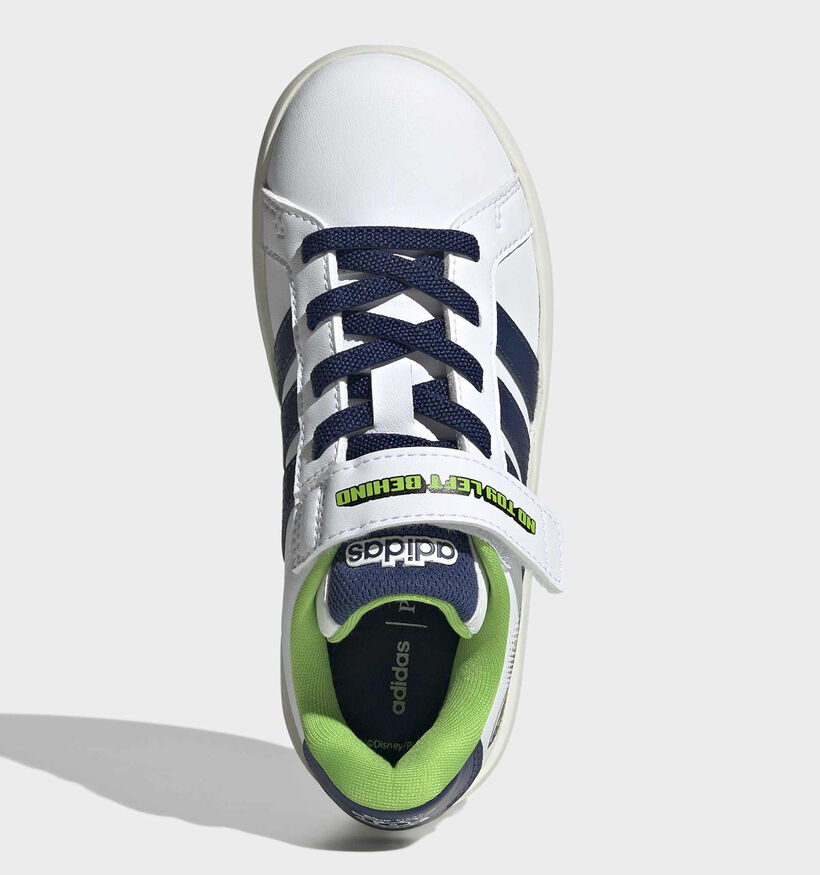 adidas Grand Court x Toy Story Witte/Blauwe Sneakers voor jongens (375471)