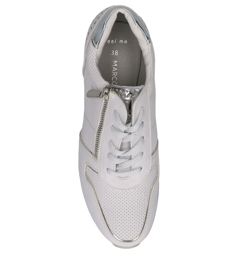 Marco Tozzi Witte Sneakers met Plateau, , pdp