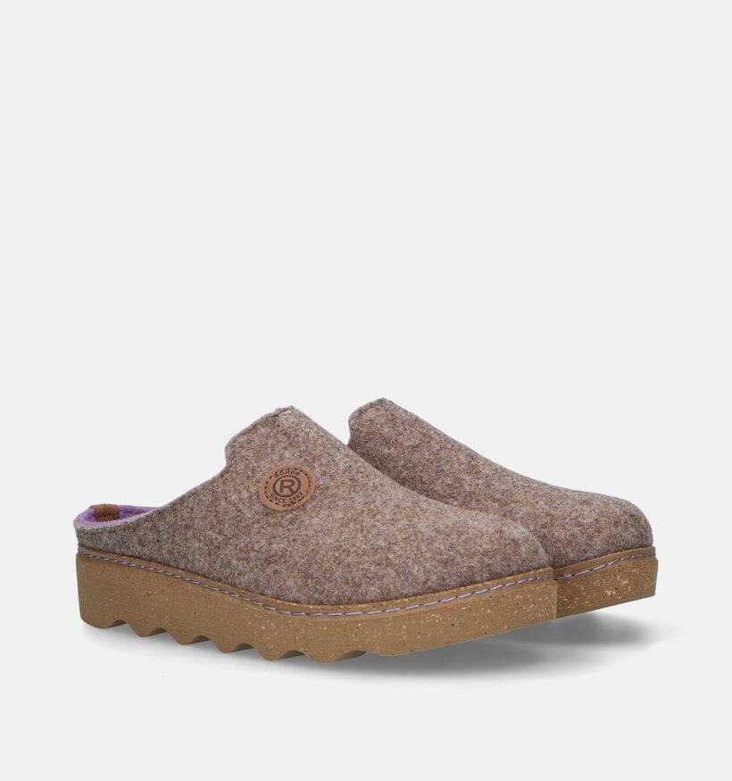 Rohde Foggia Taupe Pantoffels Voor Steunzolen voor dames (334265) - geschikt voor steunzolen