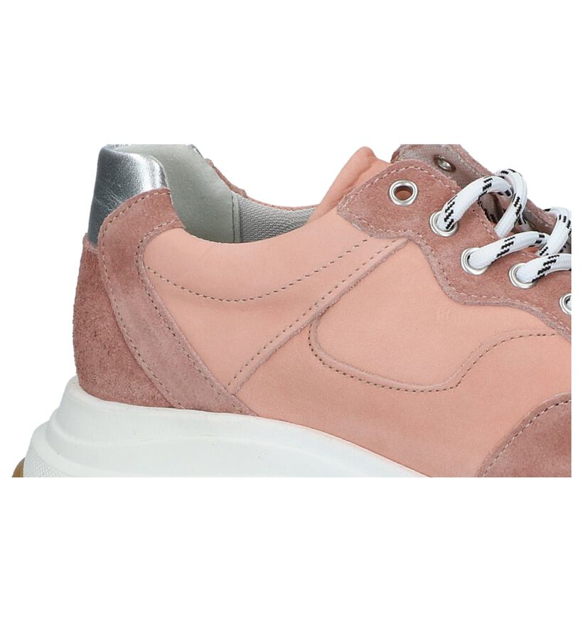 Bullboxer Pastel Roze Sneakers in daim (236932)