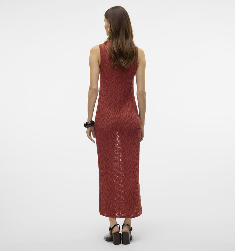 Vero Moda Newverena Robe Longue en Brun pour femmes (352154)