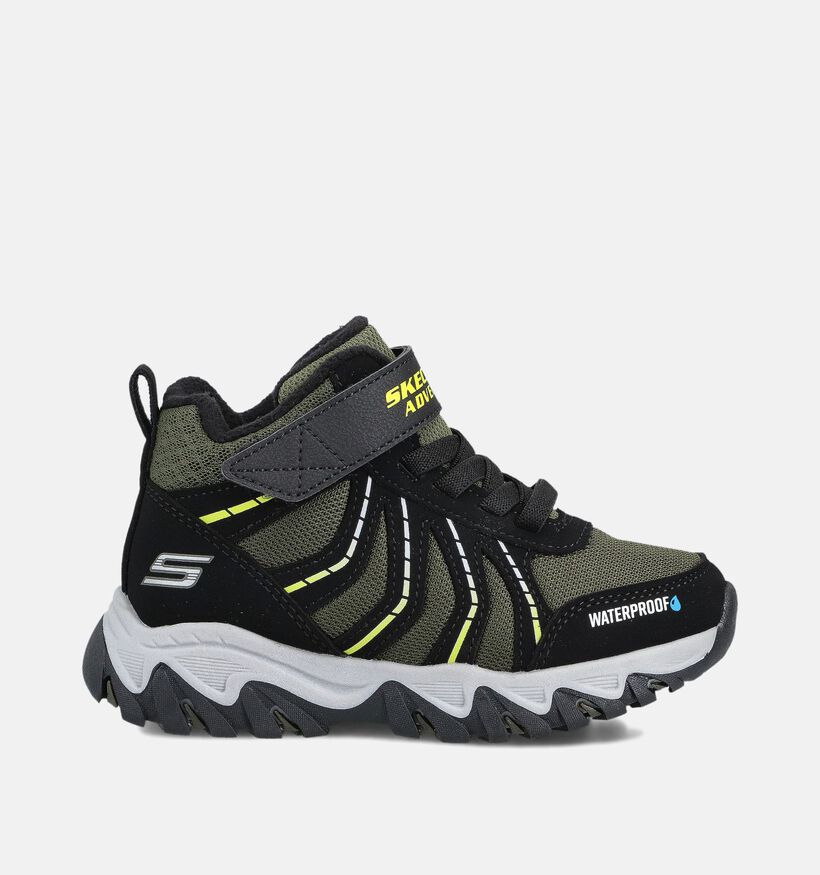 Skechers Rugged Ranger Zwarte/Groene Wandelschoenen voor jongens, meisjes (366296) - geschikt voor steunzolen