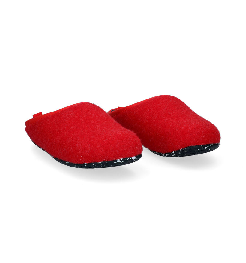 Camper Rode Pantoffels in stof (299924)