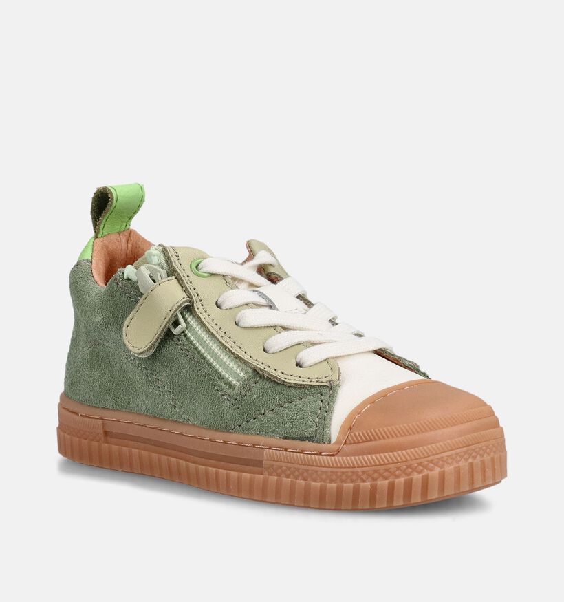 Bisgaard Baskets en Vert pour filles (370789) - pour semelles orthop&eacute;diques